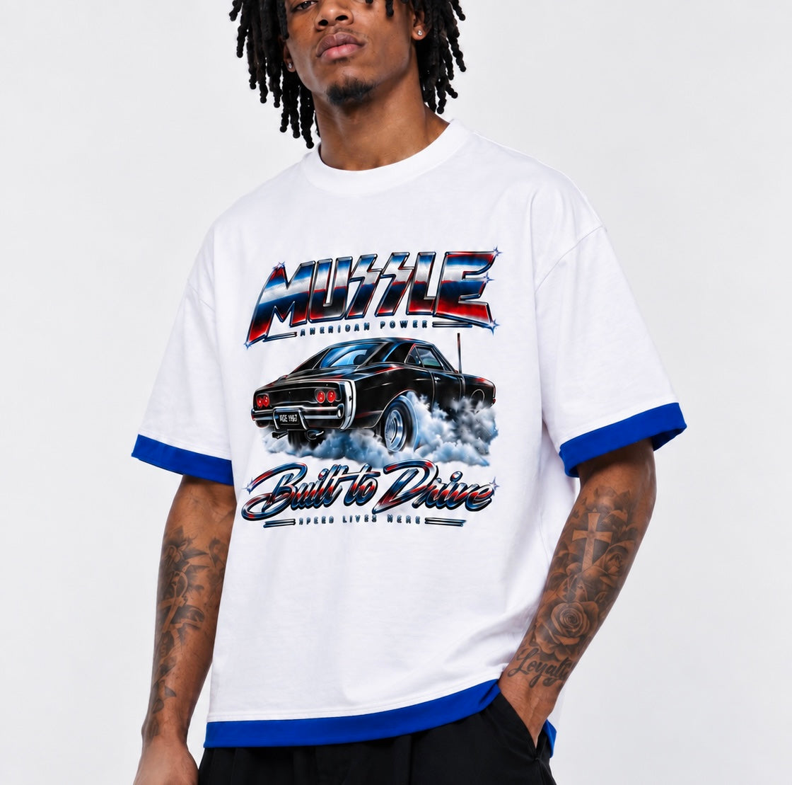 Unisex Boxy Color Block T-Shirt