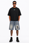 HDC Faded Distressed Baggy Denim Shorts