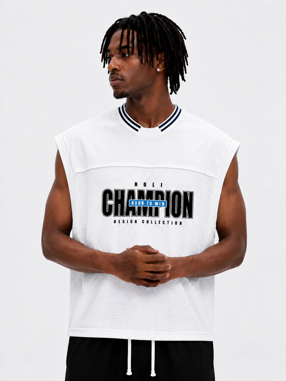 HDC Loose Sleeveless Mesh T-Shirt