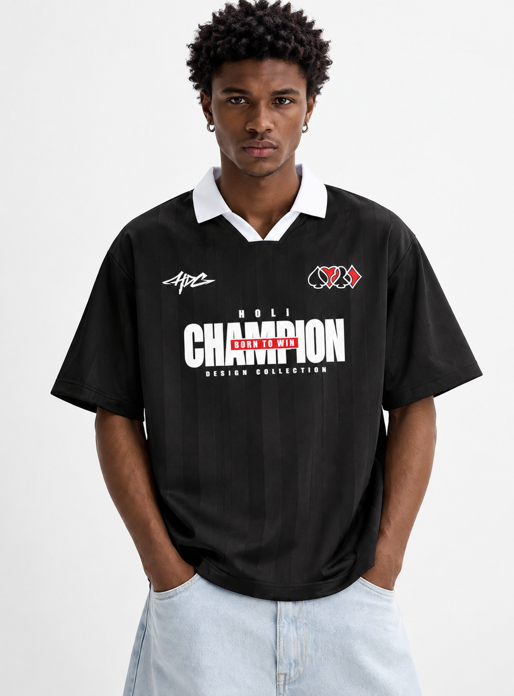 Unisex Striped Boxy Soccer Jersey