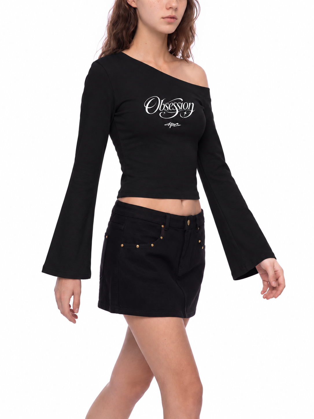 Women's Off-Shoulder Bell Sleeve T-Shirt