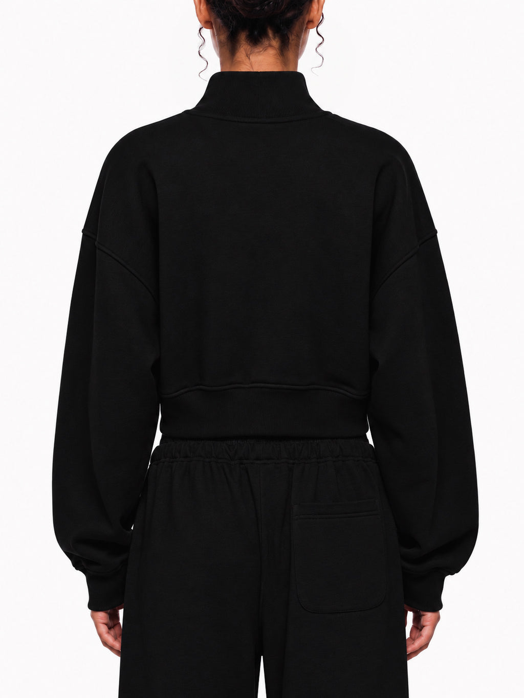 Women's Crop Mock Neck Sweatshirt